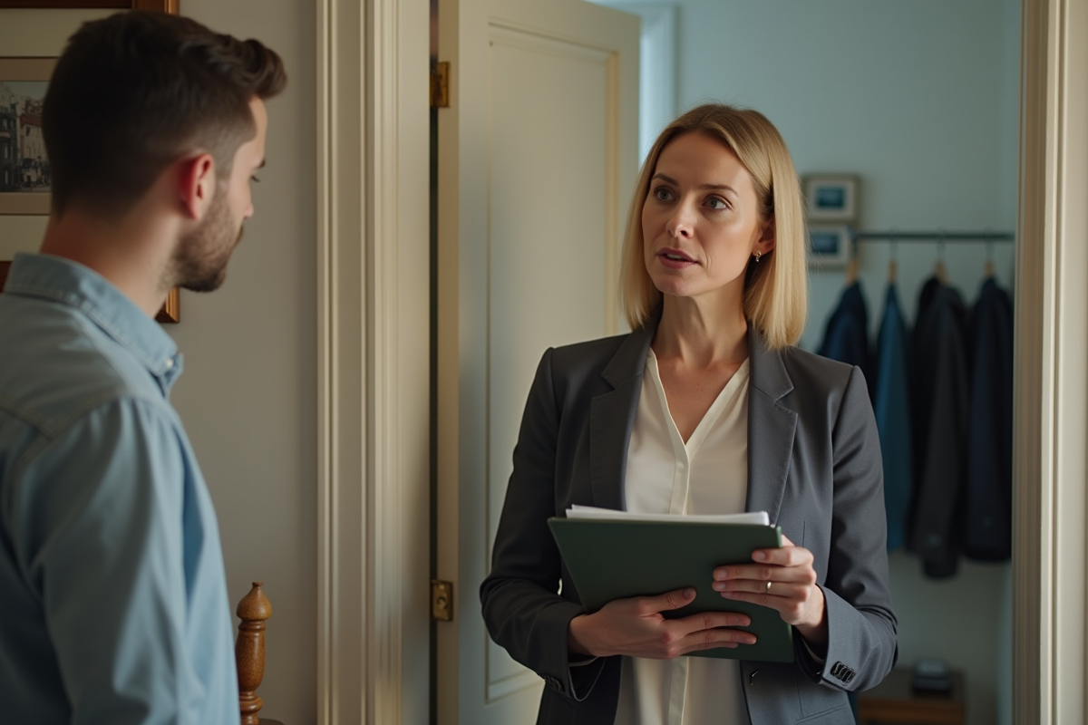 Femme en conseil immobilier dans un appartement urbain