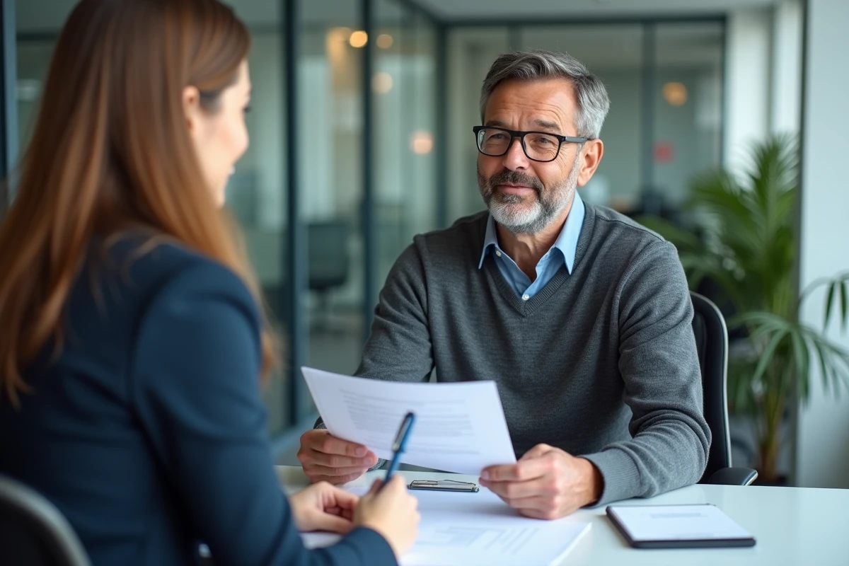 Homme daffaires rencontre conseiller financier